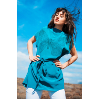 5-in-1 Tunic Blue Butterfly